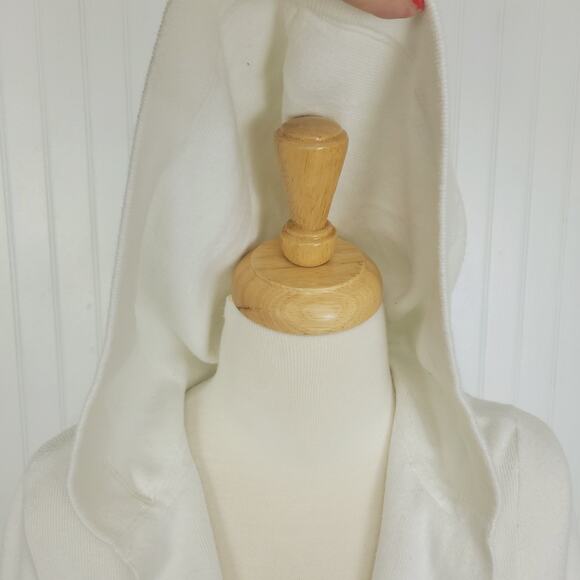 Chico's Long line hooded cardigan Women's Vanity size 1 Cashmere Blend - Picture 5 of 7